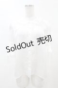 MILK / リボンパフスリーブブラウス  白 H-25-04-20-1045-ML-BL-KB-ZH