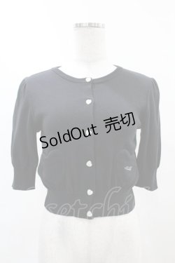 画像1: MILK / ツインハートカーデ  ブラック H-25-04-20-1052-ML-TO-KB-ZH