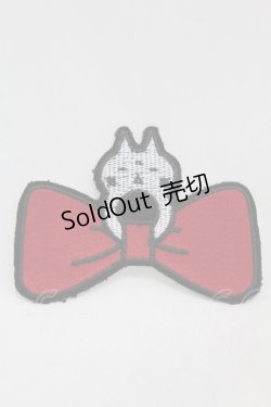 画像1: MINT NeKO / ワッペンブローチ  赤 H-25-04-20-1007-HN-ZA-KB-ZH