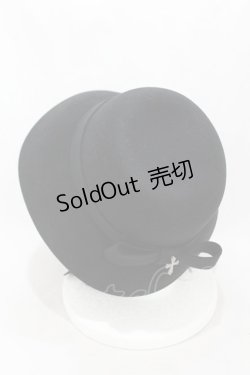 画像2: Moi-meme-Moitie / クロスロゴチャームカトリーヌハット  ブラック×ブルー H-25-04-20-1001-MO-AC-KB-ZH