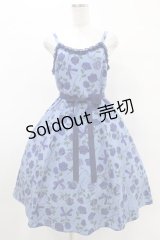 Emily Temple cute / Stained Glass ROSEキャミソールワンピース  ブルー H-25-04-20-1019-ET-OP-KB-ZH