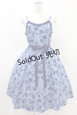 画像1: Emily Temple cute / Stained Glass ROSEキャミソールワンピース  ブルー H-25-04-20-1019-ET-OP-KB-ZH
