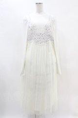 Candy Stripper / LINGERIE LAYERED DRESS 2 オフ H-25-04-20-1023-PU-OP-KB-ZH