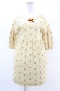 Jane Marple / gabrielleソフト裏毛のワンピース  クリーム H-25-04-20-1025-JM-OP-KB-ZH