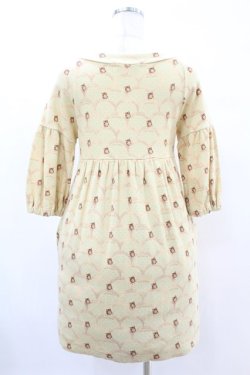 画像2: Jane Marple / gabrielleソフト裏毛のワンピース  クリーム H-25-04-20-1025-JM-OP-KB-ZH
