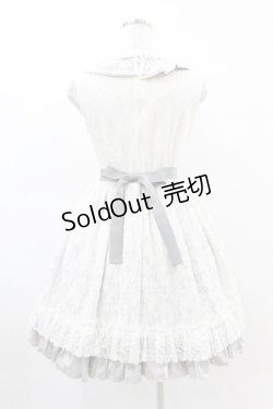画像2: MR corset / 蝶プリントレースジャンパースカート  白×グレー H-25-04-20-1027-PU-OP-KB-ZH