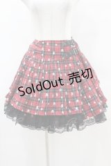 ALGONQUINS / チェックプリントラップスカート F 赤 H-25-04-20-1033-AL-SK-KB-ZH