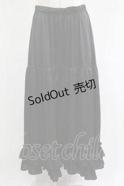 画像1: axes femme kawaii / ロングフリルペチスカート M ブラック H-25-04-20-054-AX-SK-NS-ZH