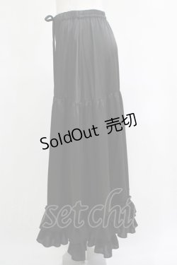 画像2: axes femme kawaii / ロングフリルペチスカート M ブラック H-25-04-20-054-AX-SK-NS-ZH