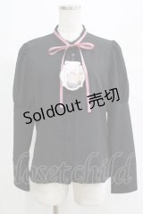 Kurumi Collaboration / リボンブラウス L ブラック H-25-04-20-057-GO-BL-NS-ZH