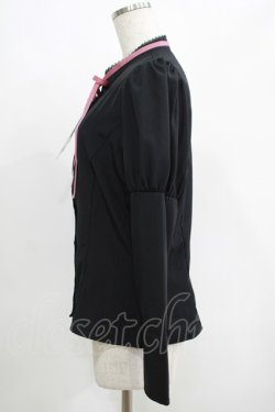 画像2: Kurumi Collaboration / リボンブラウス L ブラック H-25-04-20-057-GO-BL-NS-ZH