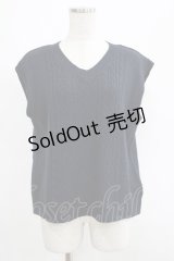 axes femme / バックリボンニットベスト M ネイビー H-25-04-20-058-AX-TO-NS-ZH