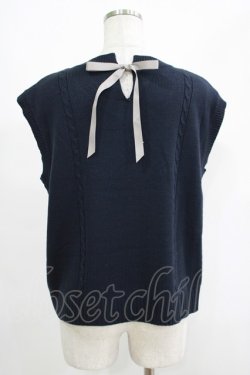 画像3: axes femme / バックリボンニットベスト M ネイビー H-25-04-20-058-AX-TO-NS-ZH