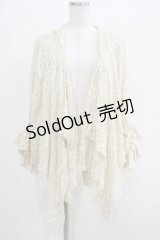 axes femme / 透かし編みフードカーディガン M アイボリー H-25-04-20-059-AX-TO-NS-ZH