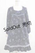 axes femme / 雪の結晶ニットワンピース M ネイビー H-25-04-20-006-AX-OP-NS-ZH