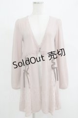 axes femme / レース切替カーディガン M ピンク H-25-04-20-061-AX-TO-NS-ZH