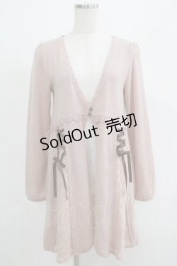 画像1: axes femme / レース切替カーディガン M ピンク H-25-04-20-061-AX-TO-NS-ZH
