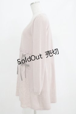 画像2: axes femme / レース切替カーディガン M ピンク H-25-04-20-061-AX-TO-NS-ZH