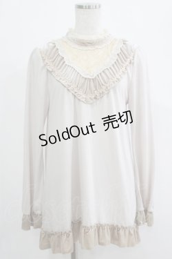 画像1: axes femme / ベロアフリルプルオーバー M ベージュ H-25-04-20-062-AX-TO-NS-ZH