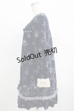 画像2: axes femme / 雪の結晶ニットワンピース M ネイビー H-25-04-20-006-AX-OP-NS-ZH