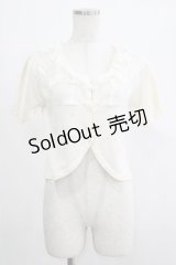axes femme / リボンデザインボレロ M オフ H-25-04-20-065-AX-TO-NS-ZH