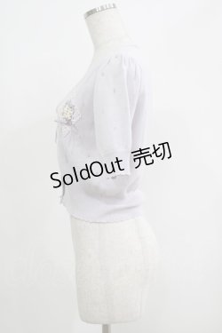 画像2: F&A / リボン刺繍カーディガン Free ラベンダー H-25-04-20-067-LO-TO-NS-ZH