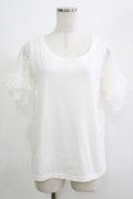 axes femme / レーススリーブTシャツ M オフ H-25-04-20-068-AX-TO-NS-ZH