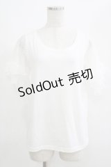 axes femme / レーススリーブTシャツ M オフ H-25-04-20-068-AX-TO-NS-ZH