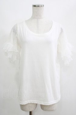 画像1: axes femme / レーススリーブTシャツ M オフ H-25-04-20-068-AX-TO-NS-ZH