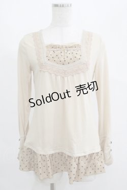画像1: axes femme / ドット切替プルオーバー M ベージュ H-25-04-20-074-AX-TO-NS-ZH