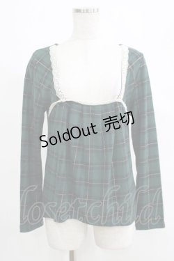 画像1: axes femme / チェックプルオーバー M グリーン H-25-04-20-075-AX-TO-NS-ZH