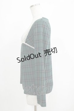 画像2: axes femme / チェックプルオーバー M グリーン H-25-04-20-075-AX-TO-NS-ZH