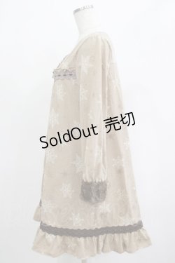 画像2: axes femme / 雪の結晶ニットワンピース M ベージュ H-25-04-20-007-AX-OP-NS-ZH