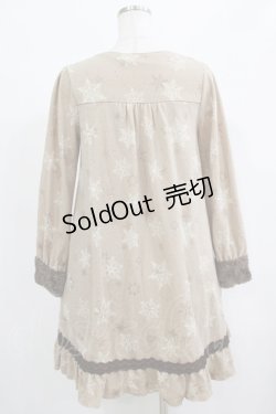 画像3: axes femme / 雪の結晶ニットワンピース M ベージュ H-25-04-20-007-AX-OP-NS-ZH