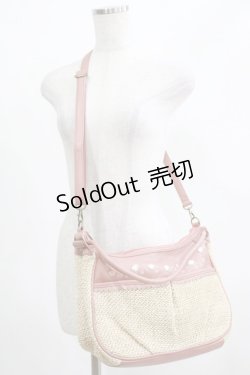画像1: axes femme / お花モチーフ2WAYバッグ  ピンク H-25-04-20-079-AX-BG-NS-ZH