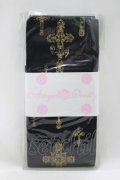 Angelic Pretty / Holy Rosaryタイツ  ブラック/ゴールド H-25-04-20-080-AP-ZA-NS-ZH
