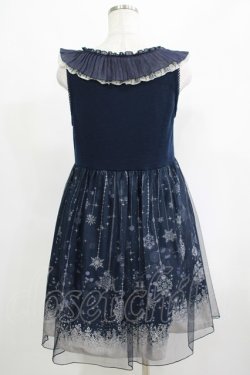 画像3: axes femme / 雪の結晶ワンピース M ネイビー H-25-04-20-008-AX-OP-NS-ZH