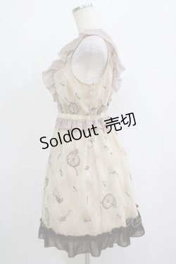 画像2: axes femme / ダイヤ柄シフォンジャンスカ M アイボリー H-25-04-20-011-AX-OP-NS-ZH