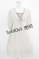 axes femme / プリーツワンピース M ベージュ H-25-04-20-012-AX-OP-NS-ZH