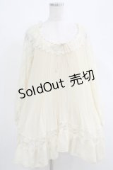 axes femme / レース切替チュニック M アイボリー H-25-04-20-014-AX-BL-NS-ZH