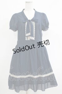 axes femme / ストライプワンピース M ネイビー H-25-04-20-016-AX-OP-NS-ZH