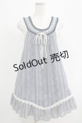 axes femme / はしごリボンワンピース M ブルー H-25-04-20-017-AX-OP-NS-ZH