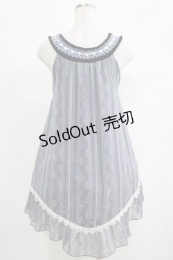 画像3: axes femme / はしごリボンワンピース M ブルー H-25-04-20-017-AX-OP-NS-ZH