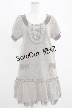 画像1: axes femme / ベロア切替ワンピース M ブラウン H-25-04-20-018-AX-OP-NS-ZH