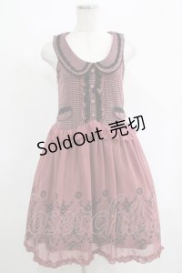 axes femme / シフォン切替ワンピース M ピンク H-25-04-20-020-AX-OP-NS-ZH