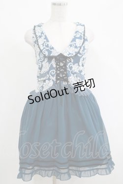 画像1: axes femme / ジャガードチュニック M ブルーグリーン H-25-04-20-023-AX-TO-NS-ZH