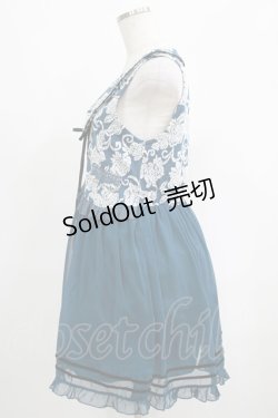 画像2: axes femme / ジャガードチュニック M ブルーグリーン H-25-04-20-023-AX-TO-NS-ZH