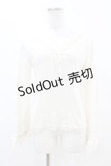 axes femme / 繊細レース長袖インナー M アイボリー H-25-04-21-041-AX-TO-NS-ZH