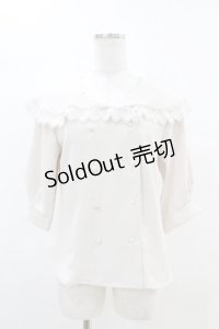 an another angelus / ダブル釦レース使いビッグカラーブラウス Free PINK BEIGE H-25-04-21-045-CA-BL-NS-ZH