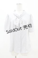 an another angelus / ローズ刺繍ボウタイブラウス Free BLUEGRAY H-25-04-21-052-CA-BL-NS-ZH